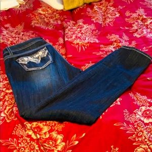 Grace in LA Skinny Jeans with Jeweled Pockets 31